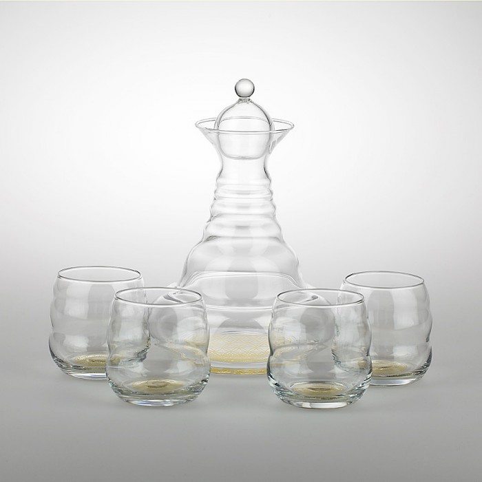 Nature´s Design Karaffe Golden Alladin inkl. 4 Gläser