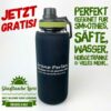 Gratis-Glasflasche-Lara mit Blume des Lebens aus Borosilikatglas