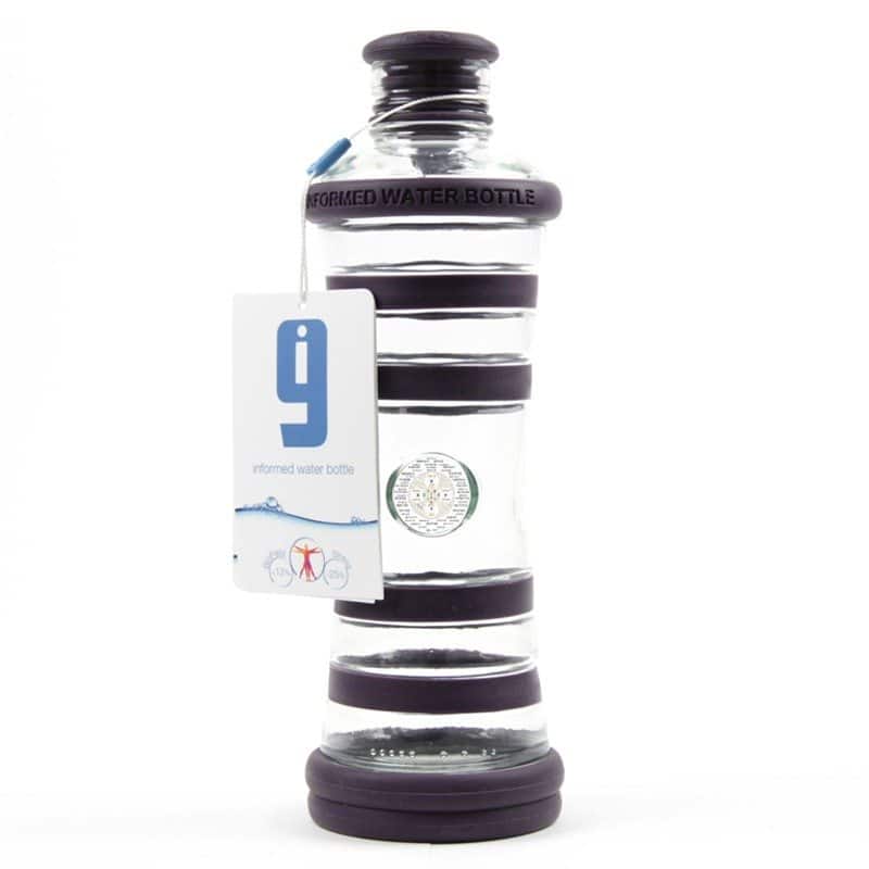 i9 Bottle Chakra- Glasflasche-informiert-und-bruchgesichert-indigo
