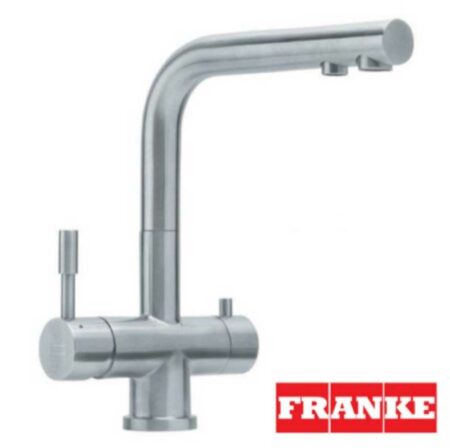 Franke-L-Auslauf-Edelstahl