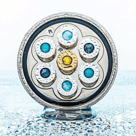 Kristall Wirbeldusche "Larimar Blue Ocean 7" | Platin Bronze-Edition – Bild 2