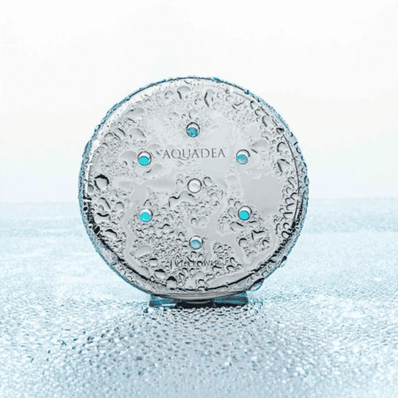 Kristall Wirbeldusche "Larimar Blue Ocean 7" | Platin Bronze-Edition