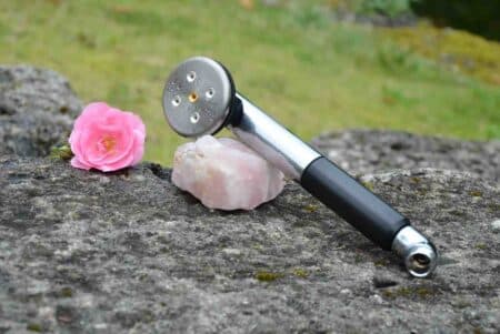 Kristall Wirbeldusche Life Power "Euphoria 5" | Rubin & Chrysopras | Titan & Reinsilber – Bild 4