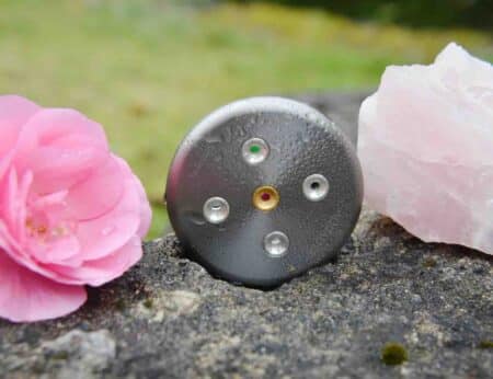 Kristall Wirbeldusche Life Power "Euphoria 5" | Rubin & Chrysopras | Titan & Reinsilber – Bild 5