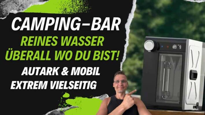 smardyblue autarke camping Wasserbar Genius