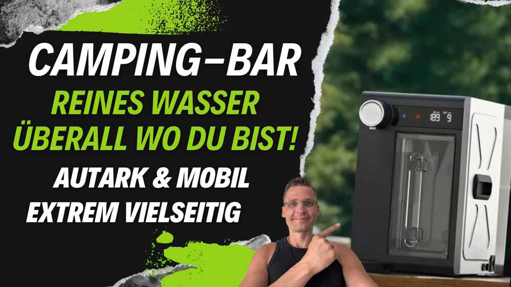 smardyblue autarke camping Wasserbar Genius